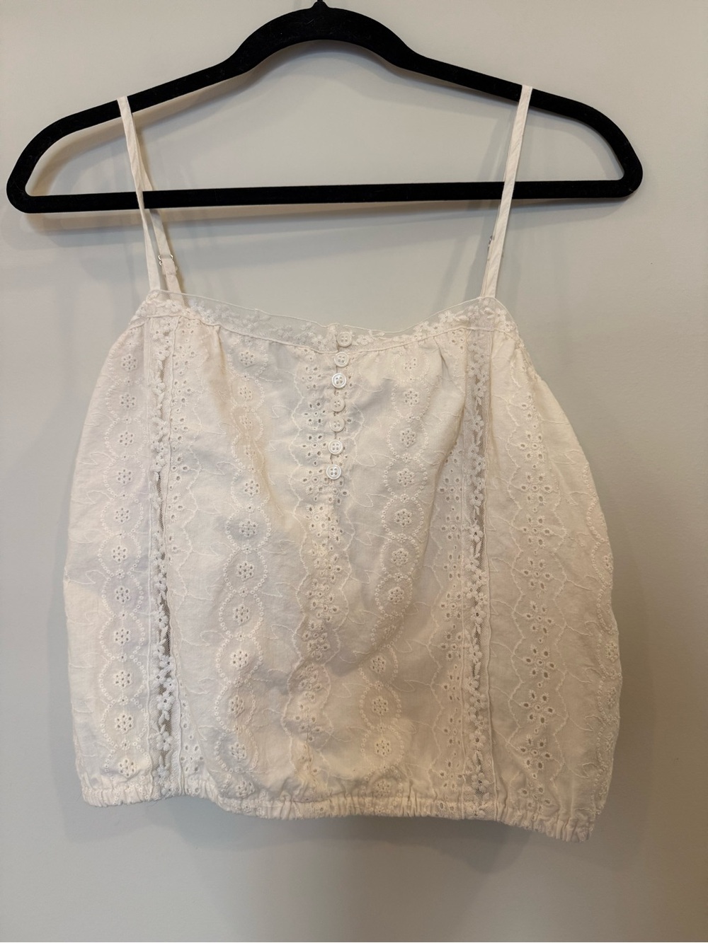 Forever 21 White Eyelet Spaghetti Strap Camisole